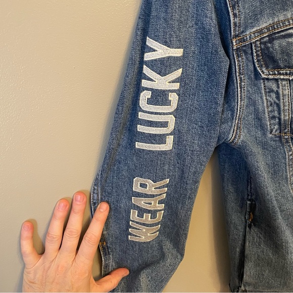 Lucky Brand Totally Lucky Boyfriend Trucker Jacket size large - Picture 7 of 15